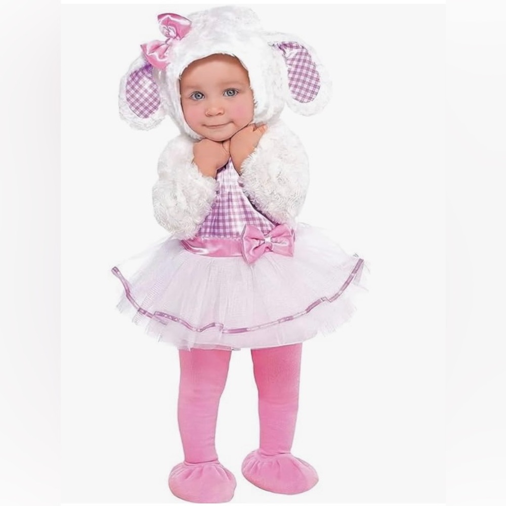 Amscan Little Lamb Costume - Pink and White - Picture 4 of 7